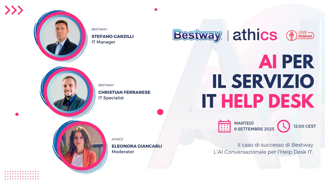 webinar athics bestway AI per il servizio IT help desk